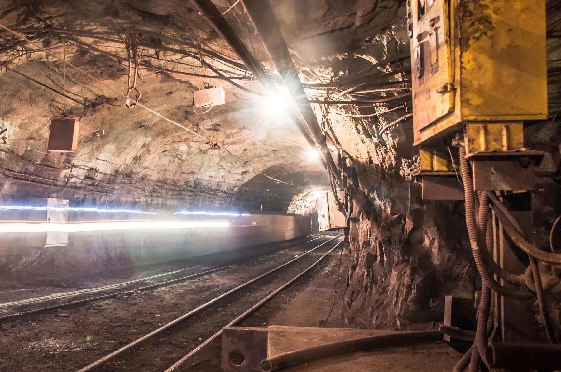 Underground railway tunnel